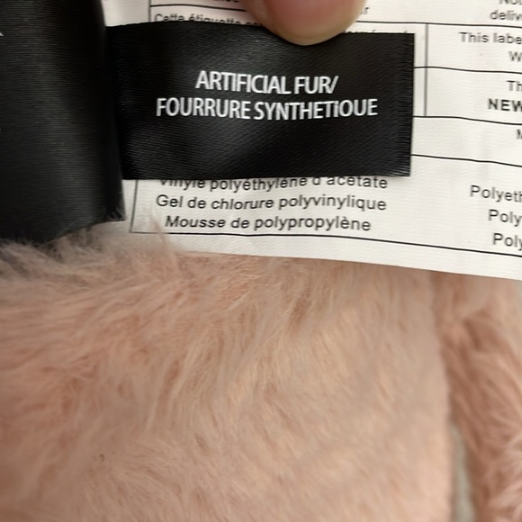 Kendall & Kylie Light Pink Faux Fur Double Strap Shoulder Bag Approx 10" X 7" - Picture 13 of 14